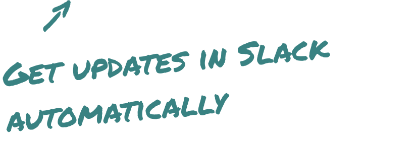 A visualization of a spreadsheet transforming into a scheduled Slack message